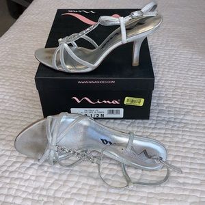 Nina silver heels